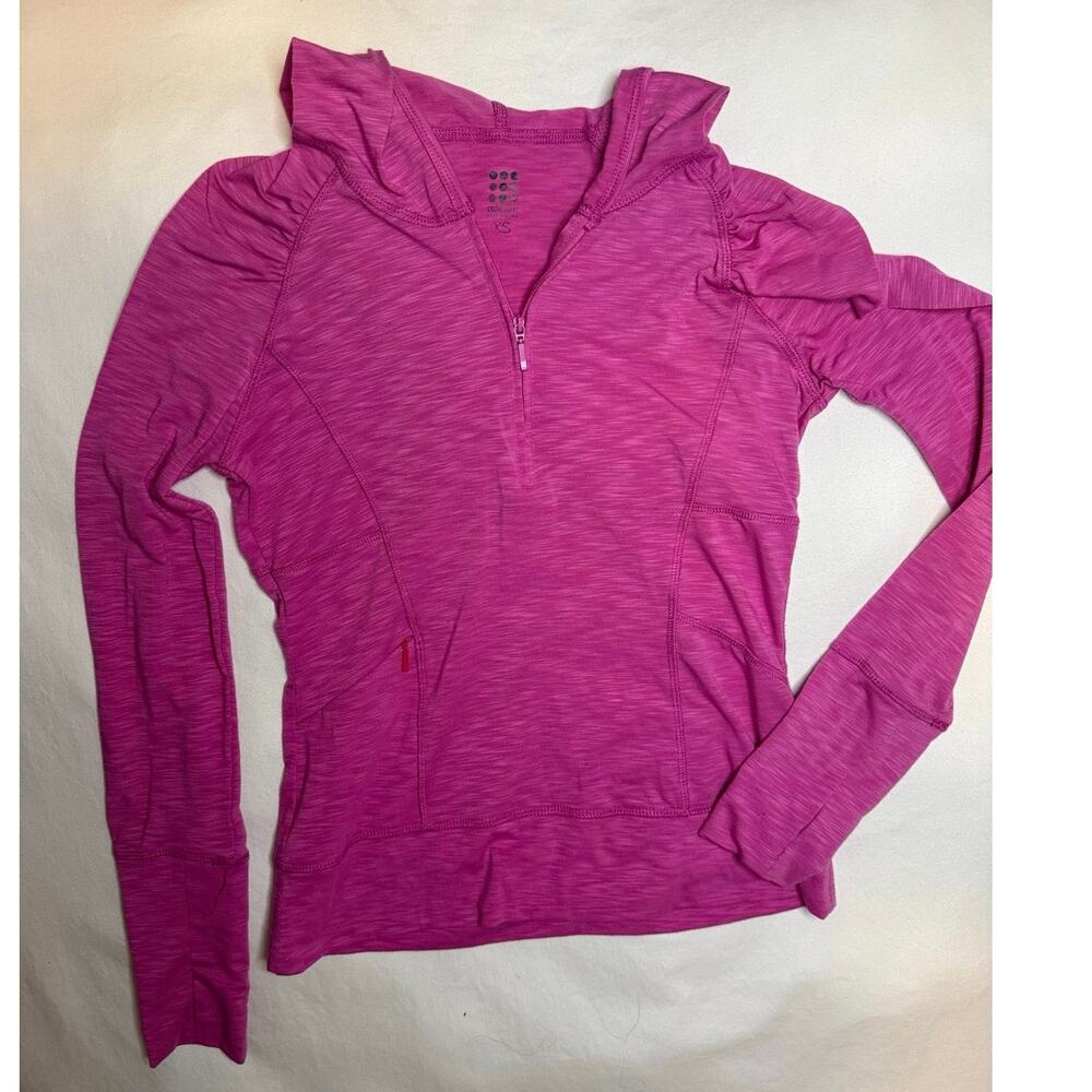 Title Nine Matahari 1/2 Zip Hoodie Women’s XS Berry Pink Thumbholes Pockets